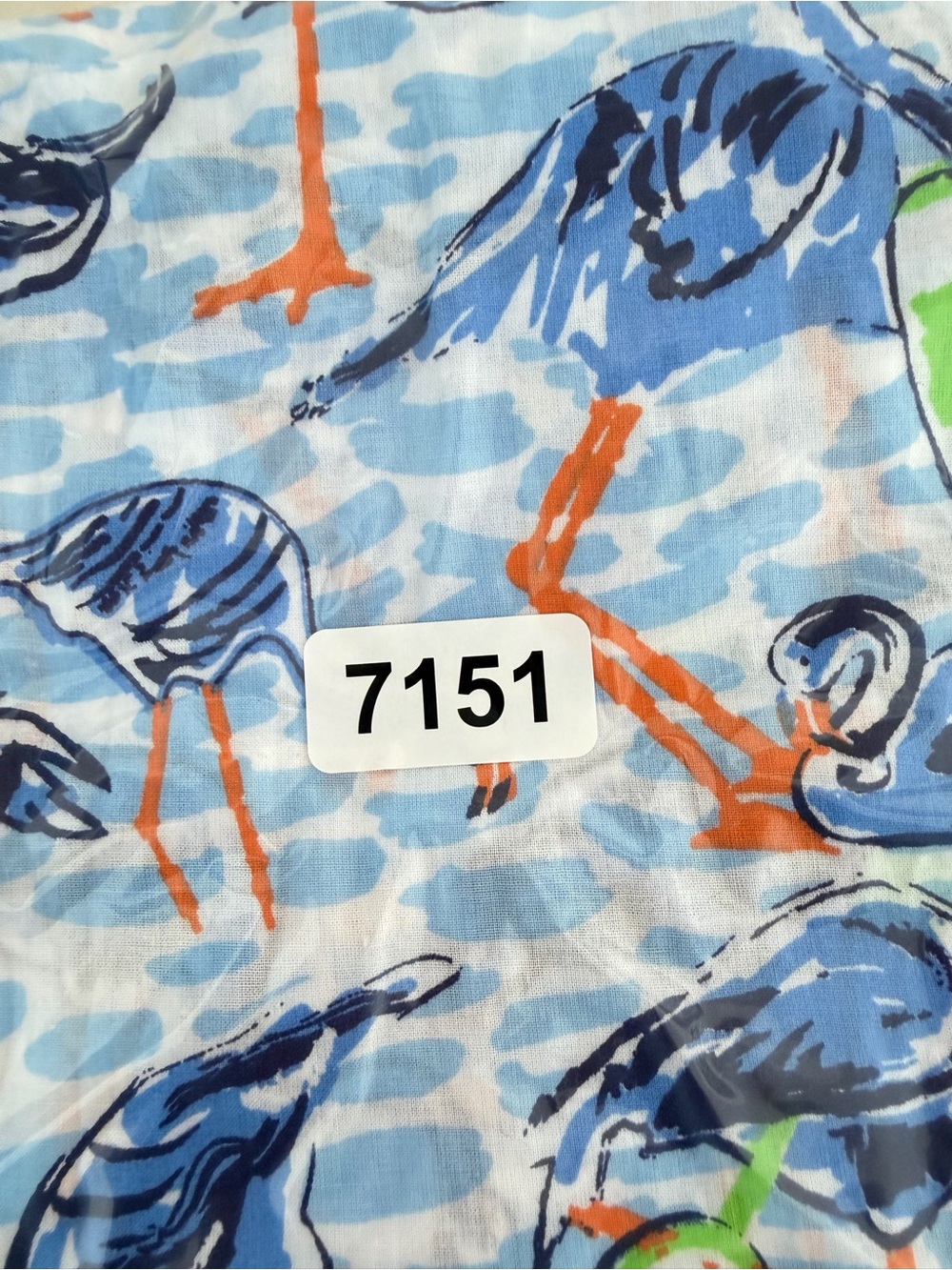 Gretchen Scott Blue Orange Flamingos Floaties Tunic Dress Medium 57151 - Picture 8 of 8